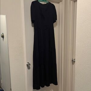 Quince Classic Black Maxi Dress